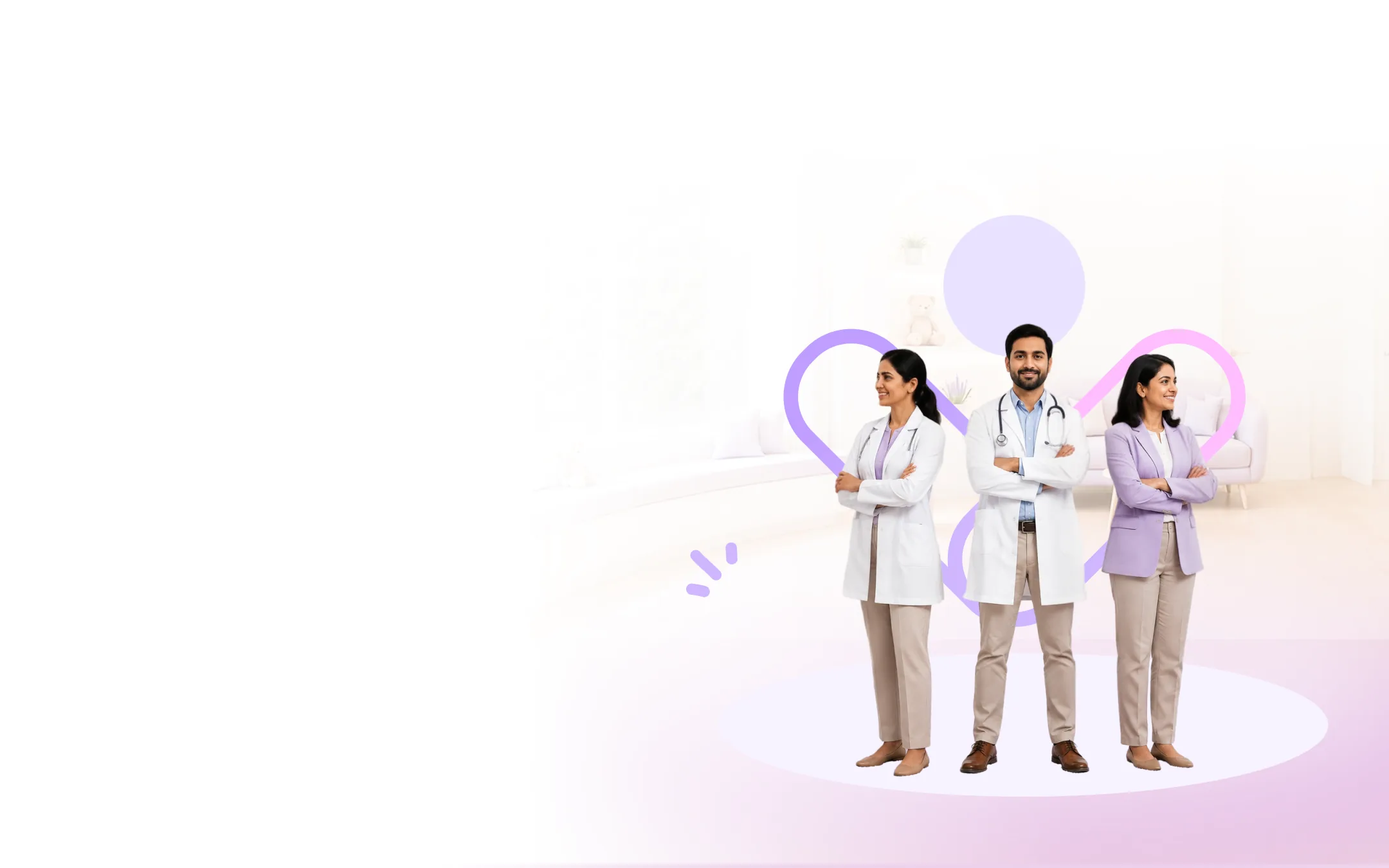 Lavender Lane paediatric specialists standing together