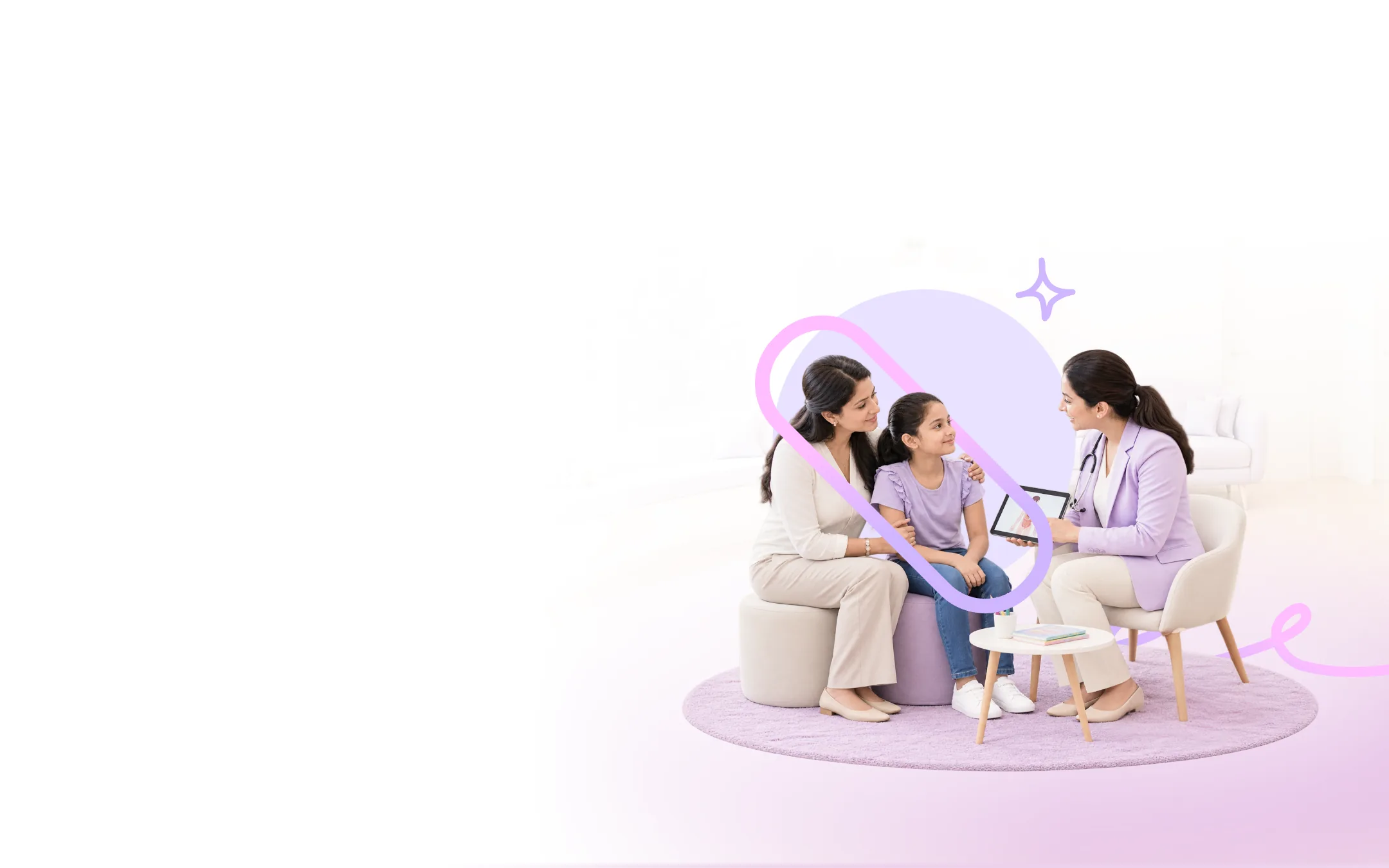 A paediatric neurologist reviewing epilepsy care with a family